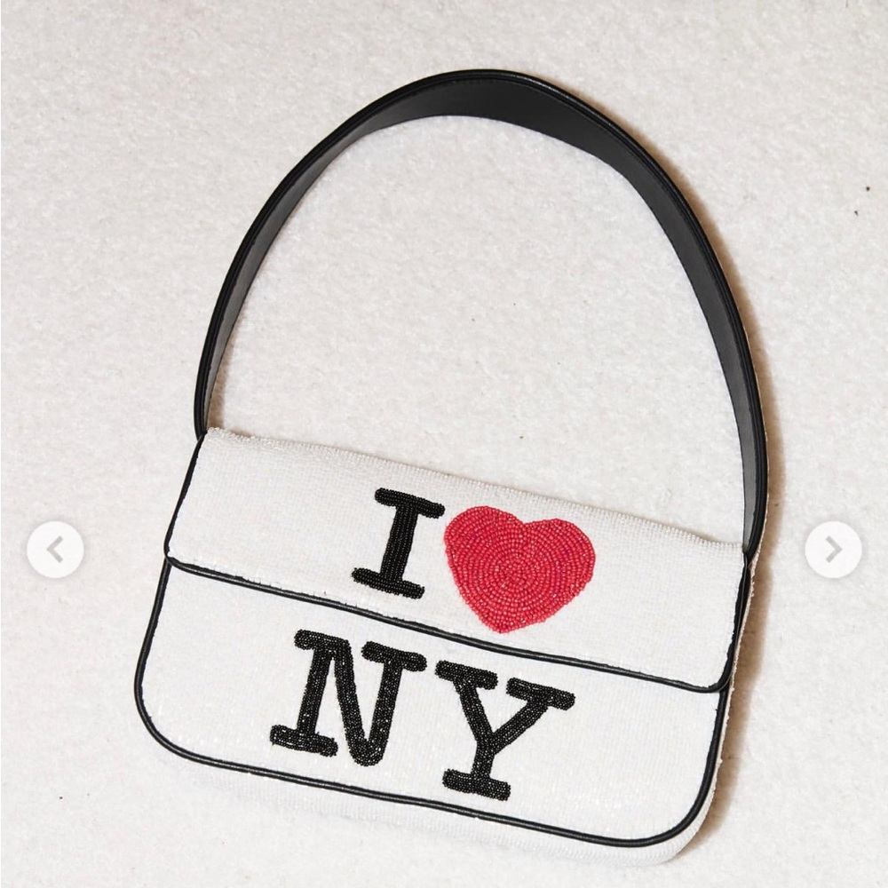 STAUD BEADED TOMMY BAG I❤️NY